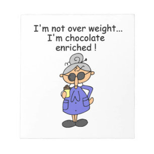 Schokolade reicherte Spaß an Notizblock