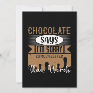 Schokolade sagt tut mir leid viel besser als Worte Save The Date