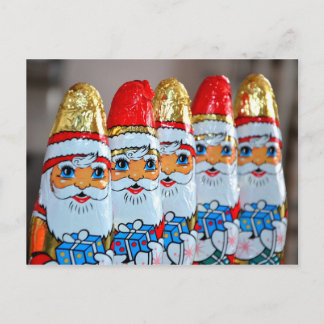 Schokolade Santa Claus Postcard Feiertagspostkarte