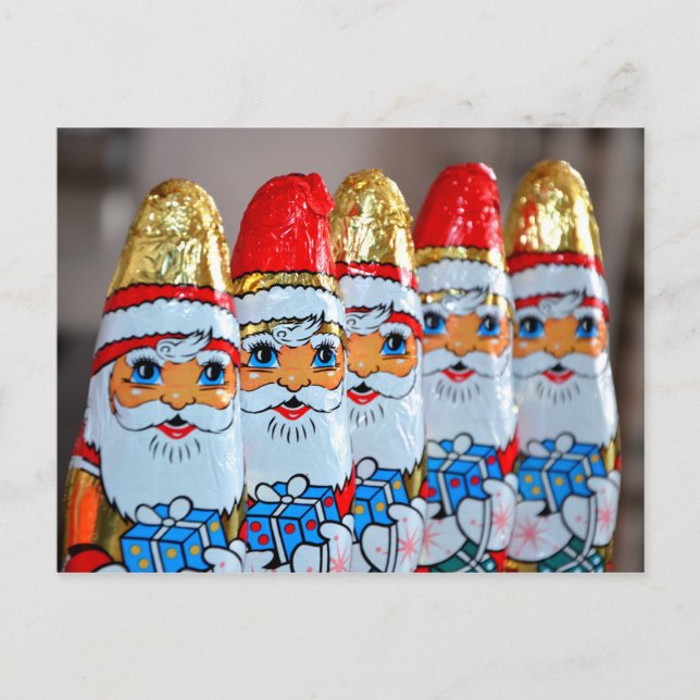 Schokolade Santa Claus Postkarte (Vorderseite)