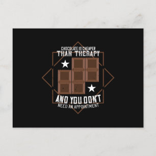 Schokolade - Schokolade ist billiger Postkarte