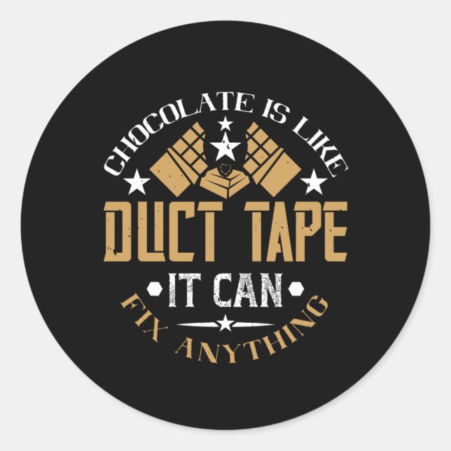 Schokolade - Schokolade ist wie Schokolade Runder Aufkleber (Vorderseite)