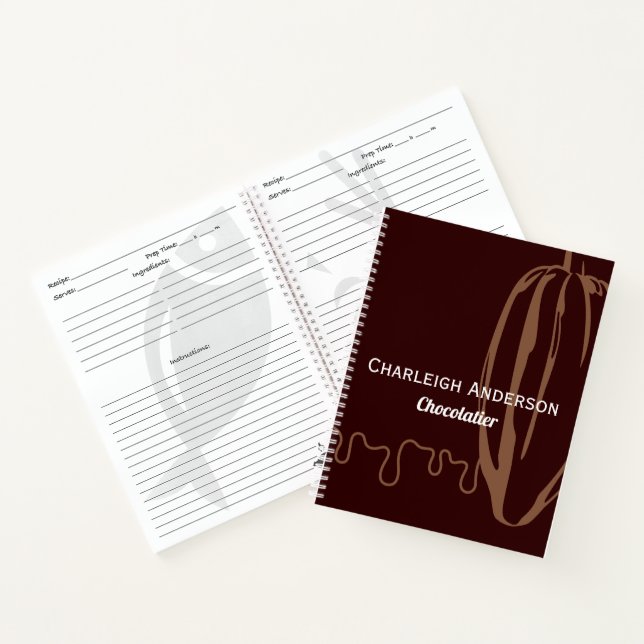 Schokolade Schokolade Rezept Notizbuch (Innenseite)