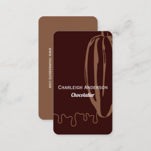 Schokolade-Schokolade-Schokolade-Schokolade-Schoko Visitenkarte