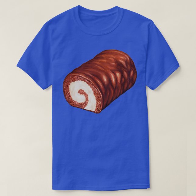Schokolade Schweizerisches Rollenkuchenmuster T-Shirt (Design vorne)