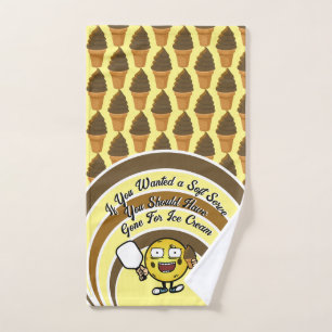 Schokolade Soft Serve Pickleball Fun Braun Gelb Handtuch