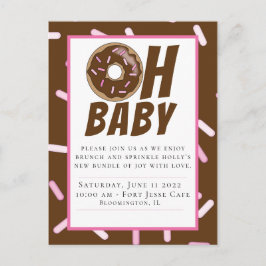 Schokolade Sprinkle Babydusche Postkarte Einladung