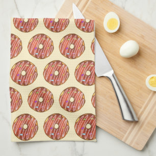 Schokolade Sprinkle Donut Geschirrtuch