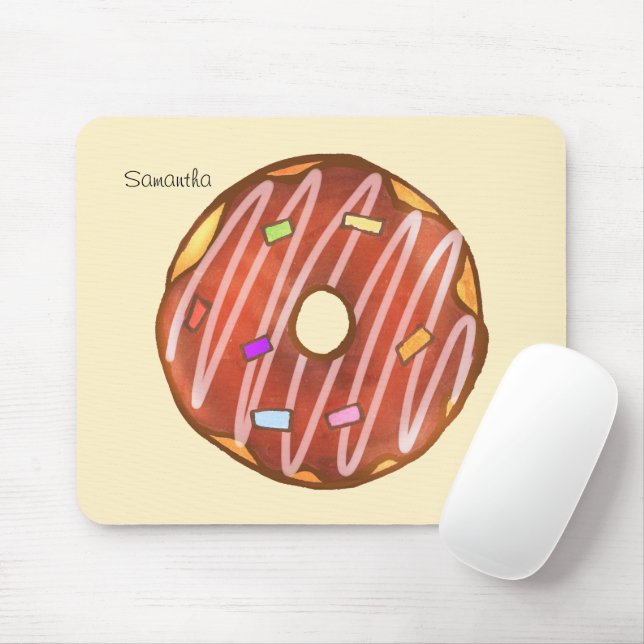 Schokolade Sprinkle Donut Mousepad (Mit Mouse)