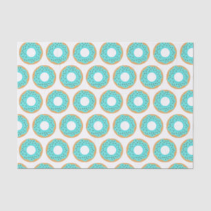 Schokolade Sprinkles Blaues Donut Muster Seidenpapier