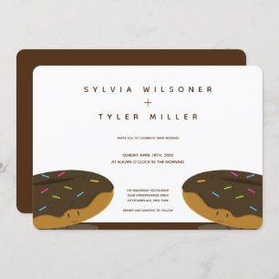 Schokolade Sprinkles Hochzeitsbrown Einladung