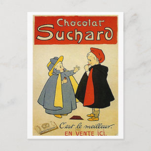 Schokolade Suchard 2 Vintage-Werbung Postkarte