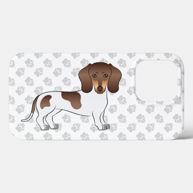 Schokolade & Tan Pied Kurze Dackel Case-Mate iPhone Hülle (Rückseite (Horizontal))