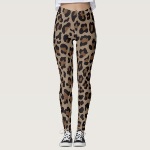 Schokolade Tierdruck Frauen Leggings