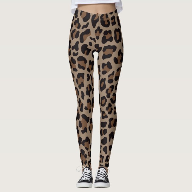 Schokolade Tierdruck Frauen Leggings (Vorderseite)