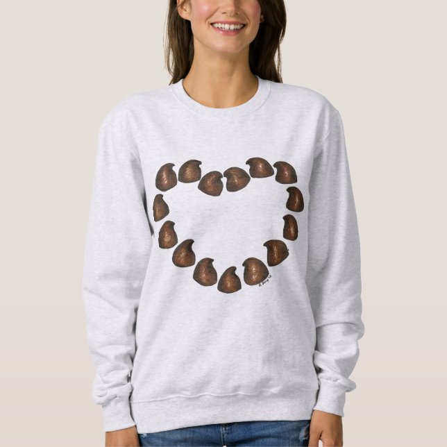 Schokolade Tropfen HerzValentinstag Liebe Süßigkei Sweatshirt (Vorderseite)