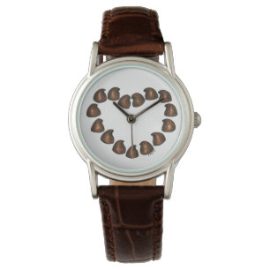Schokolade Tropfen Süßes Liebe Herzstück Valentine Armbanduhr
