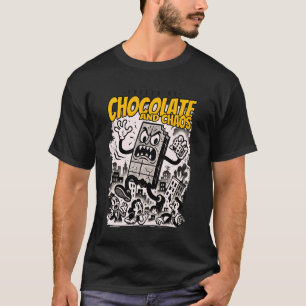 Schokolade und Chaos Kaiju Monster Lustig Retro Sc T-Shirt