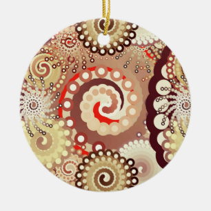 Schokolade und Creme aus Fraktal Keramik Ornament