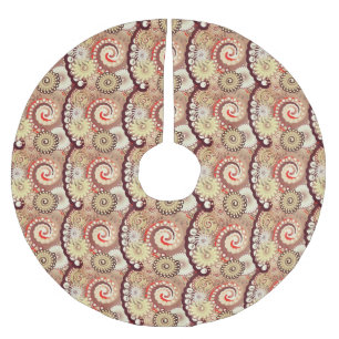 Schokolade und Creme aus Fraktal Polyester Weihnachtsbaumdecke