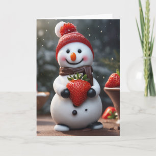Schokolade und Erdbeeren Feiertagskarte