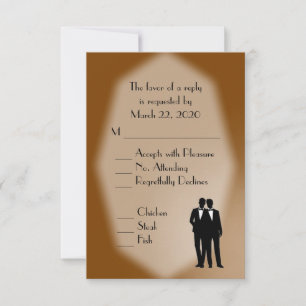 Schokolade und Gay Hochzeit RSVP Karte