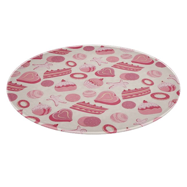 Schokolade und Gebäck Muster 2 Schneidebrett (Ecke)