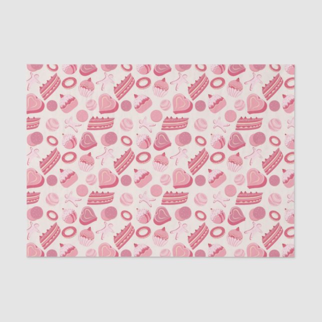 Schokolade und Gebäck Muster 2 Seidenpapier (Vorderseite)