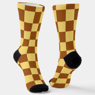 Schokolade und Gold Squares Funky Socks Socken