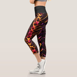 Schokolade und Karamellspallter Capri Leggings