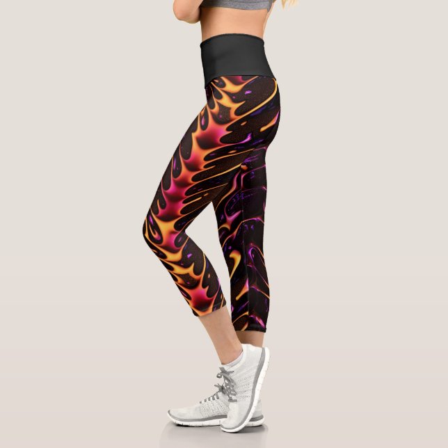 Schokolade und Karamellspallter Capri Leggings (Links)