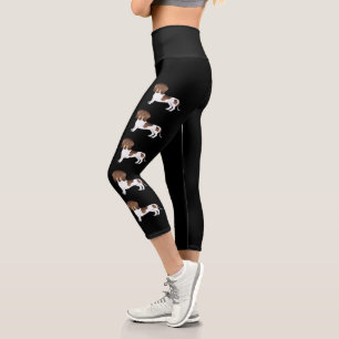 Schokolade und Kurze Dackel mit Tanpfoten Capri Leggings