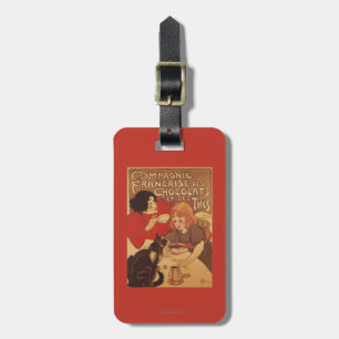 Schokolade und Mutter und Tochter des Tee-Co Gepäckanhänger