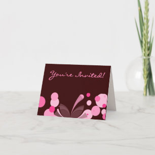 Schokolade und rosa Einladung