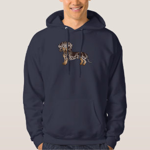 Schokolade und Tan Daple Kurz Hair Dackel Hund Hoodie