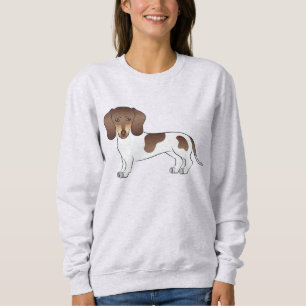 Schokolade und Tan Pied Kurze Dackel Sweatshirt