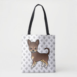 Schokolade- und Tanmilch-Coat Chihuahua Hund & Paw