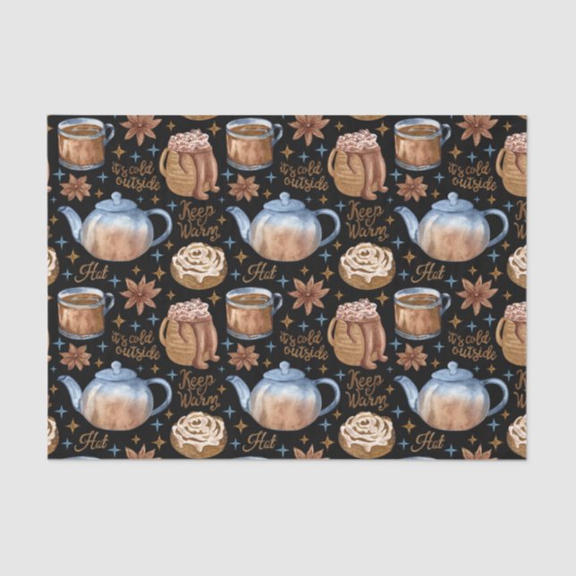 Schokolade und Zimt Seidenpapier (Vorderseite)