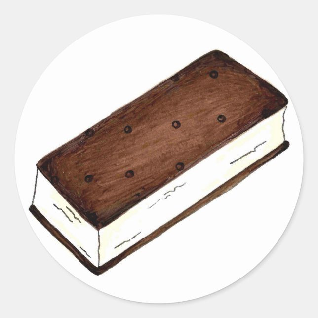 Schokolade Vanilla Ice Runder Aufkleber (Vorderseite)