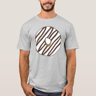 Schokolade Vanilla Zebra Streifen Donut Doughnut T T-Shirt