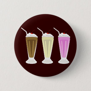 Schokolade, Vanille, Erdbeermilchshaken Button