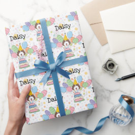 Schokolade Weiße Labradoodle Hund Geburtstag Geschenkpapier