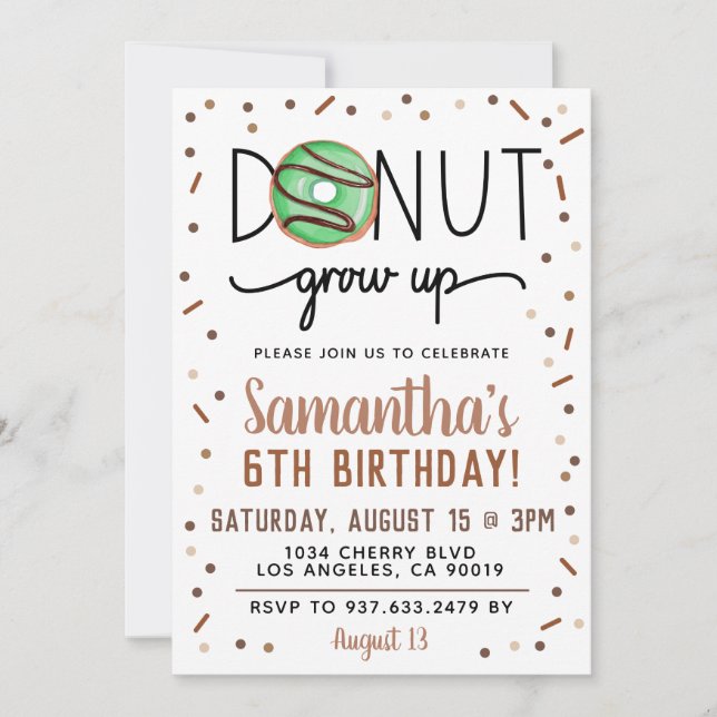 Schokolade wird zum Geburtstag eingeladen Einladung (Vorderseite)