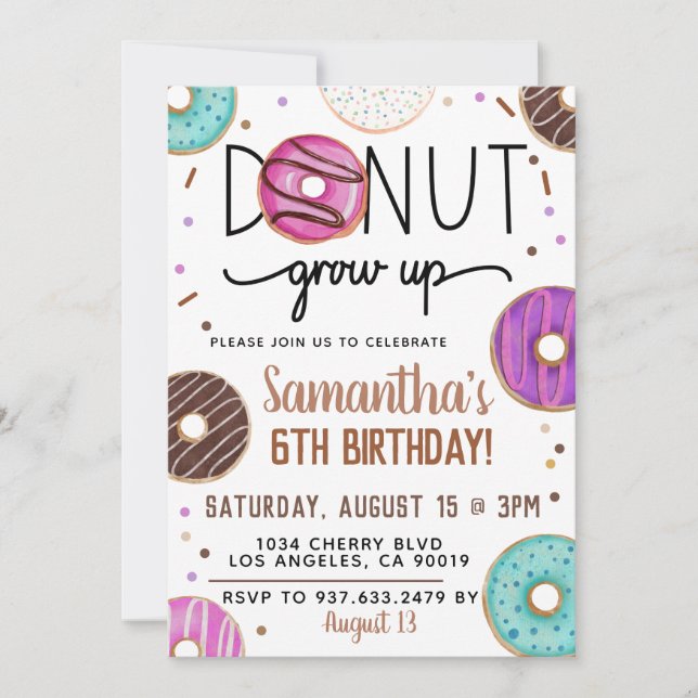 Schokolade wird zum Geburtstag eingeladen Einladung (Vorderseite)