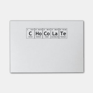 Schokolade Wissenschaft Periodensystem Wörter Elem Post-it Klebezettel
