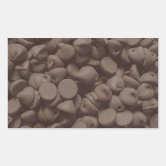 Schokoladechip Rechteckiger Aufkleber (Vorderseite)