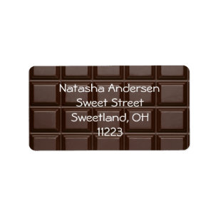 Schokoladen-Bar-Adressen-Geschenk-Aufkleber Adressaufkleber