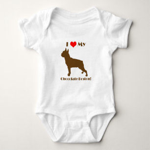 Schokoladen-Boston-Terrier - Säuglings-Strampler Baby Strampler