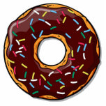 Schokoladen-Cartoon-Krapfen mit besprüht Fotoskulptur Magnet<br><div class="desc">Tun Sie Liebeschaumgummiringe? Dann graben Sie bestimmt dieses tolle Muster des hellen geschmackvollen schauenden Krapfens mit rosa Zuckerglasur u. besprühen.</div>