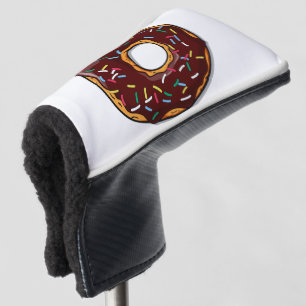 Schokoladen-Cartoon-Krapfen mit besprüht Golf Headcover